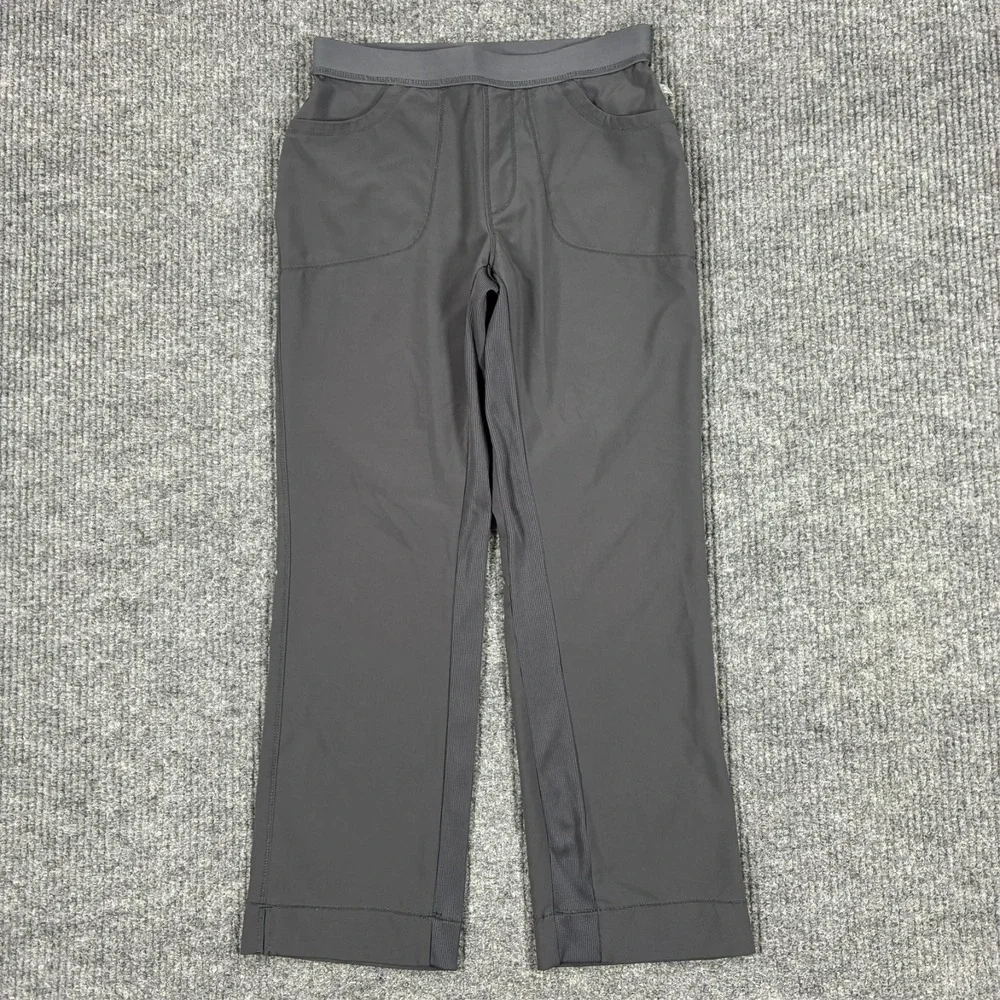Sapphire Womens Scrub Pants Petite Size Small Gray Pull On Stretch Workwear